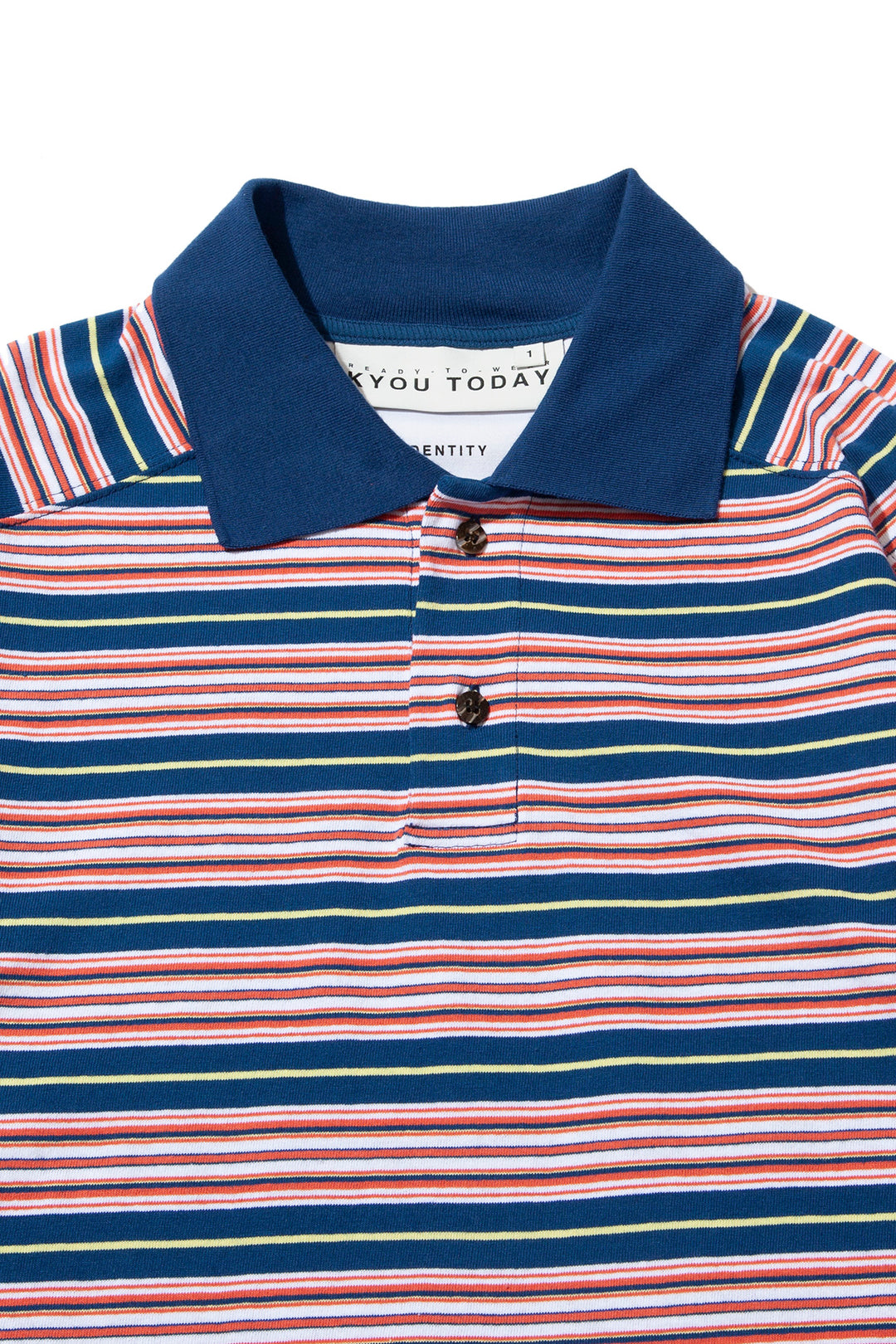 "ROESIE's" Nostalgic Border Polo Shirt NAVY