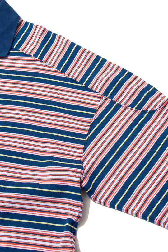 "ROESIE's" Nostalgic Border Polo Shirt NAVY