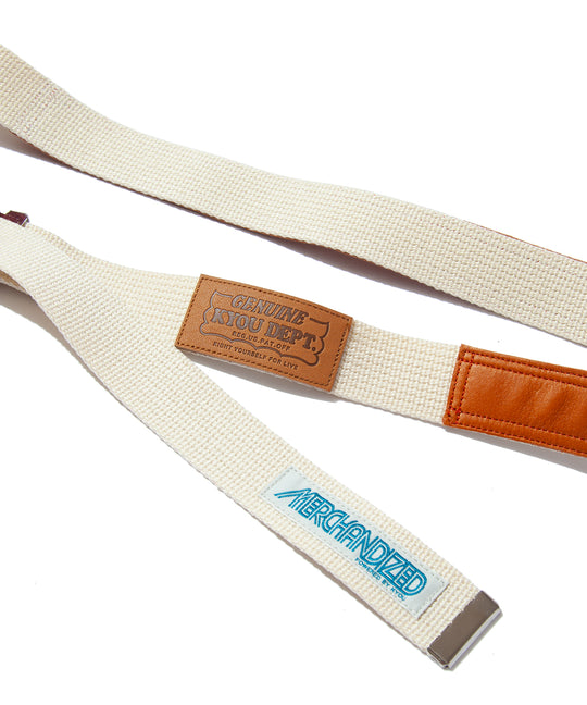 "JUICE".01 Action Leather combi Belt IVORY