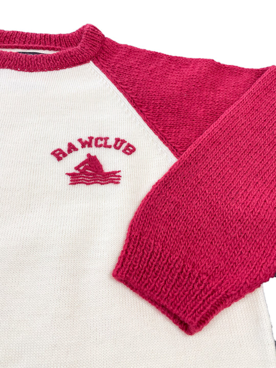 KNIHAND KNITTED RAGLAN TEE RED