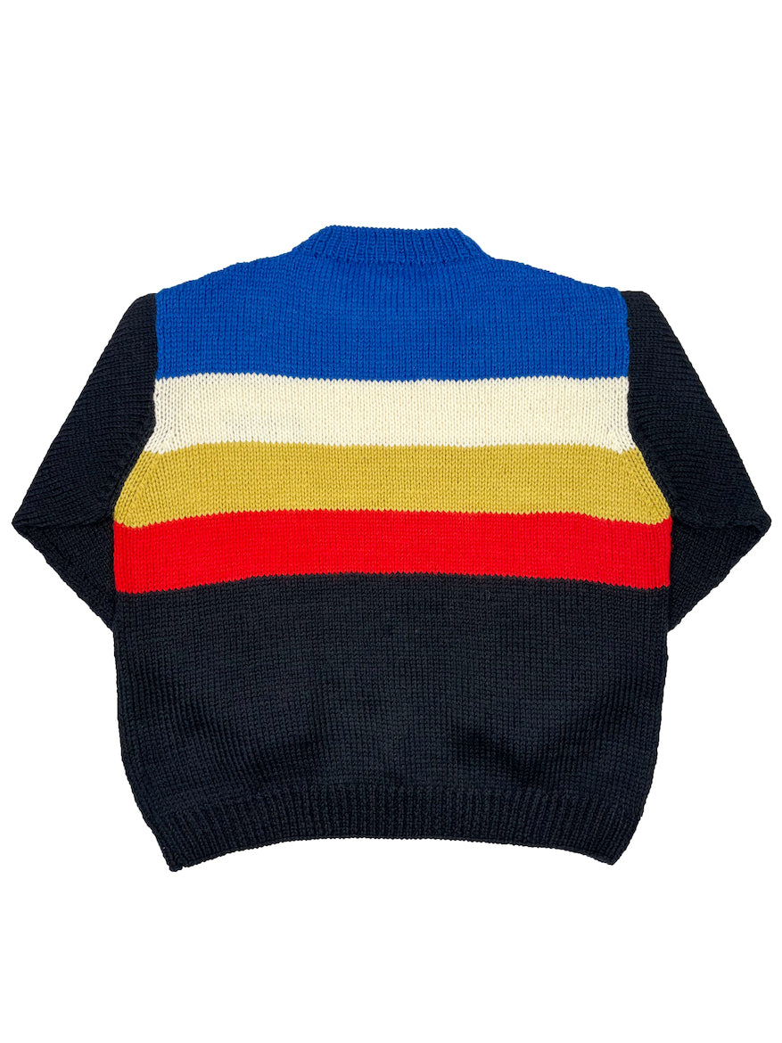 HAND KNITTING SKI SWEATER BLACK