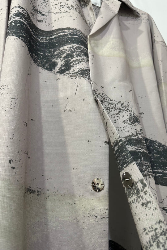 BALMUNG グラフィックビッグシャツムーングレイ