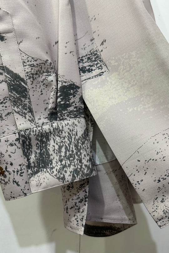 BALMUNG グラフィックビッグシャツムーングレイ