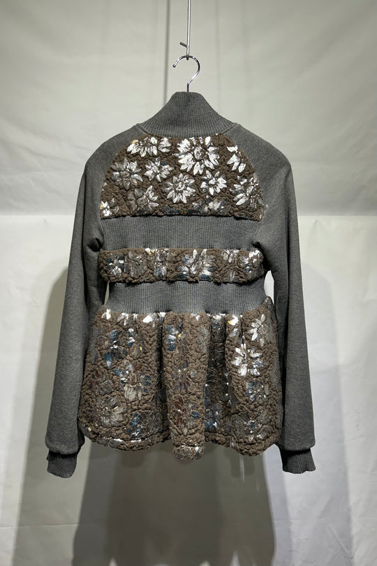 naokitomizuka Boa flower print blouson