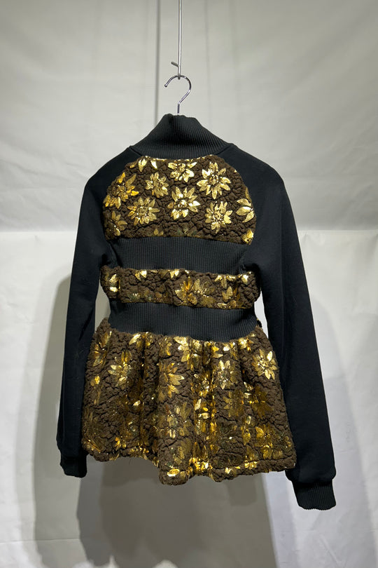 naokitomizuka Boa flower print blouson