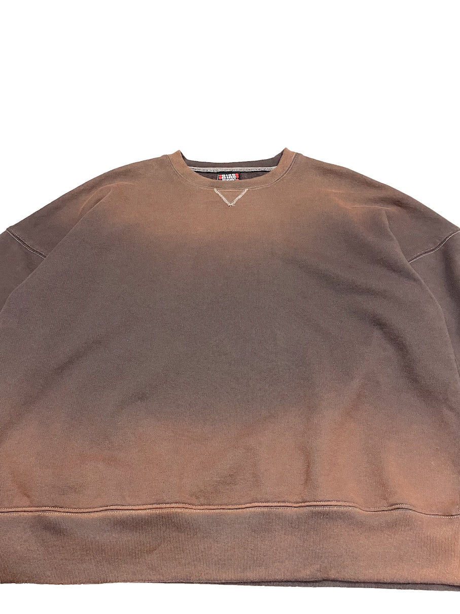 FADDED DROPPED SWEATSHIRT DARK BROWN