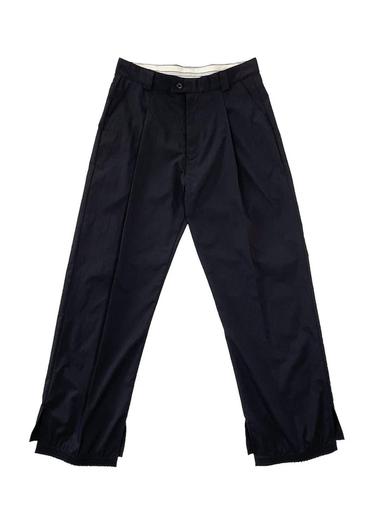 HEM SHIRRING TECH TROUSERS BLACK