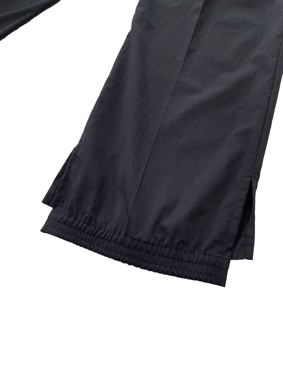 HEM SHIRRING TECH TROUSERS BLACK