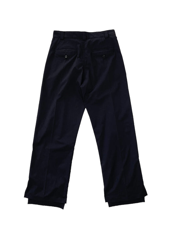 HEM SHIRRING TECH TROUSERS BLACK