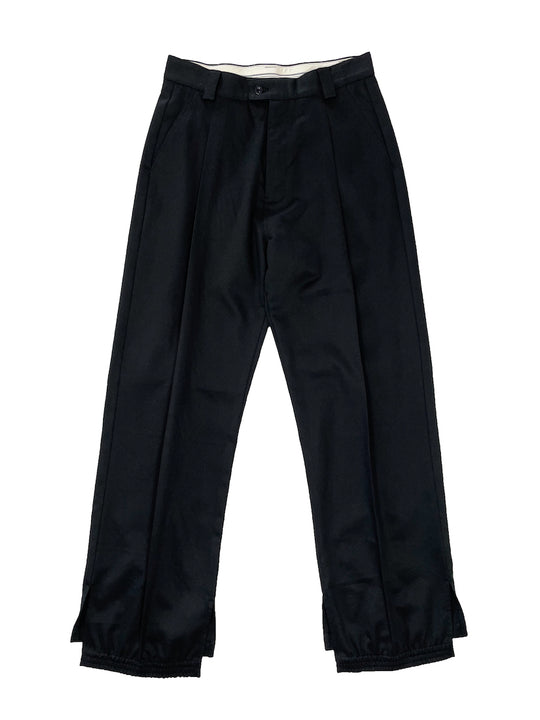 HEM SHIRRING CR TROUSERS BLACK