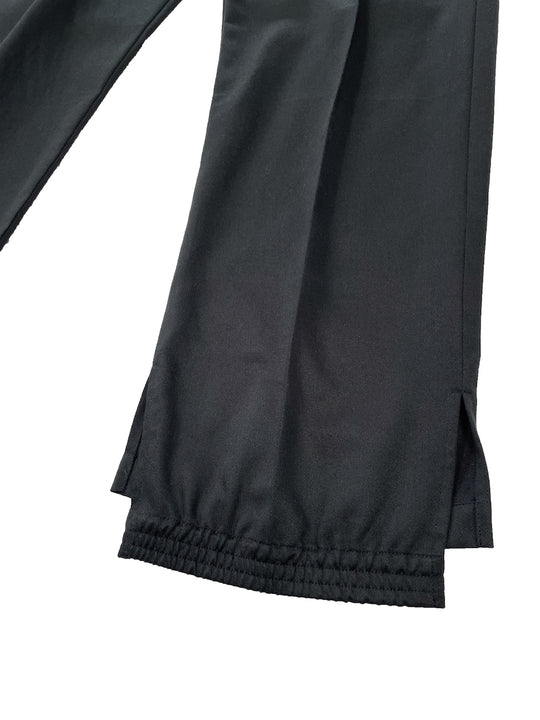 HEM SHIRRING CR TROUSERS BLACK