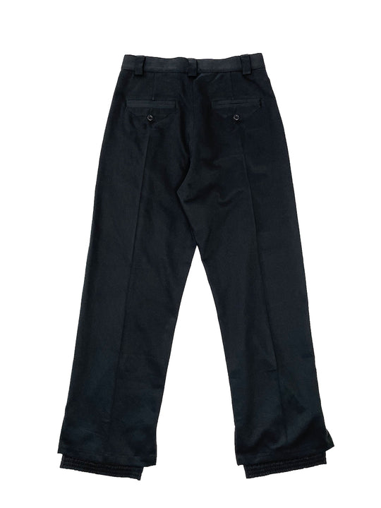 HEM SHIRRING CR TROUSERS BLACK