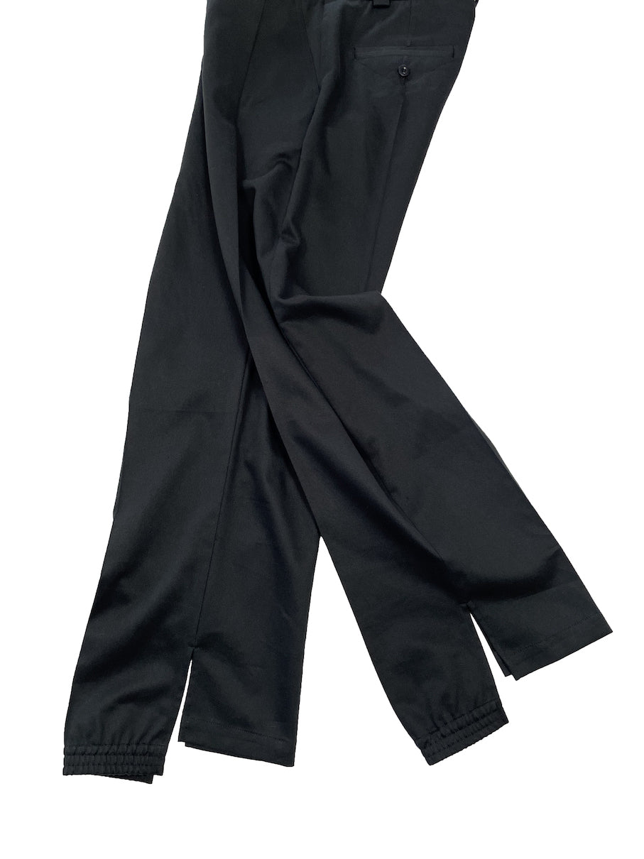 HEM SHIRRING CR TROUSERS BLACK