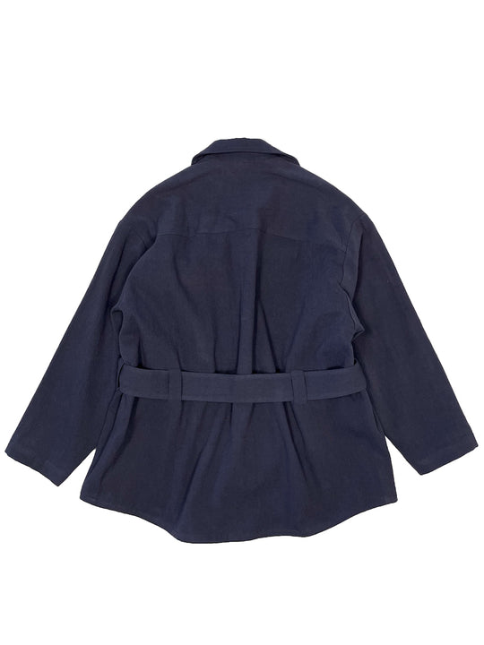 DRAWSTRING OVER SHIRT JACKET NAVY