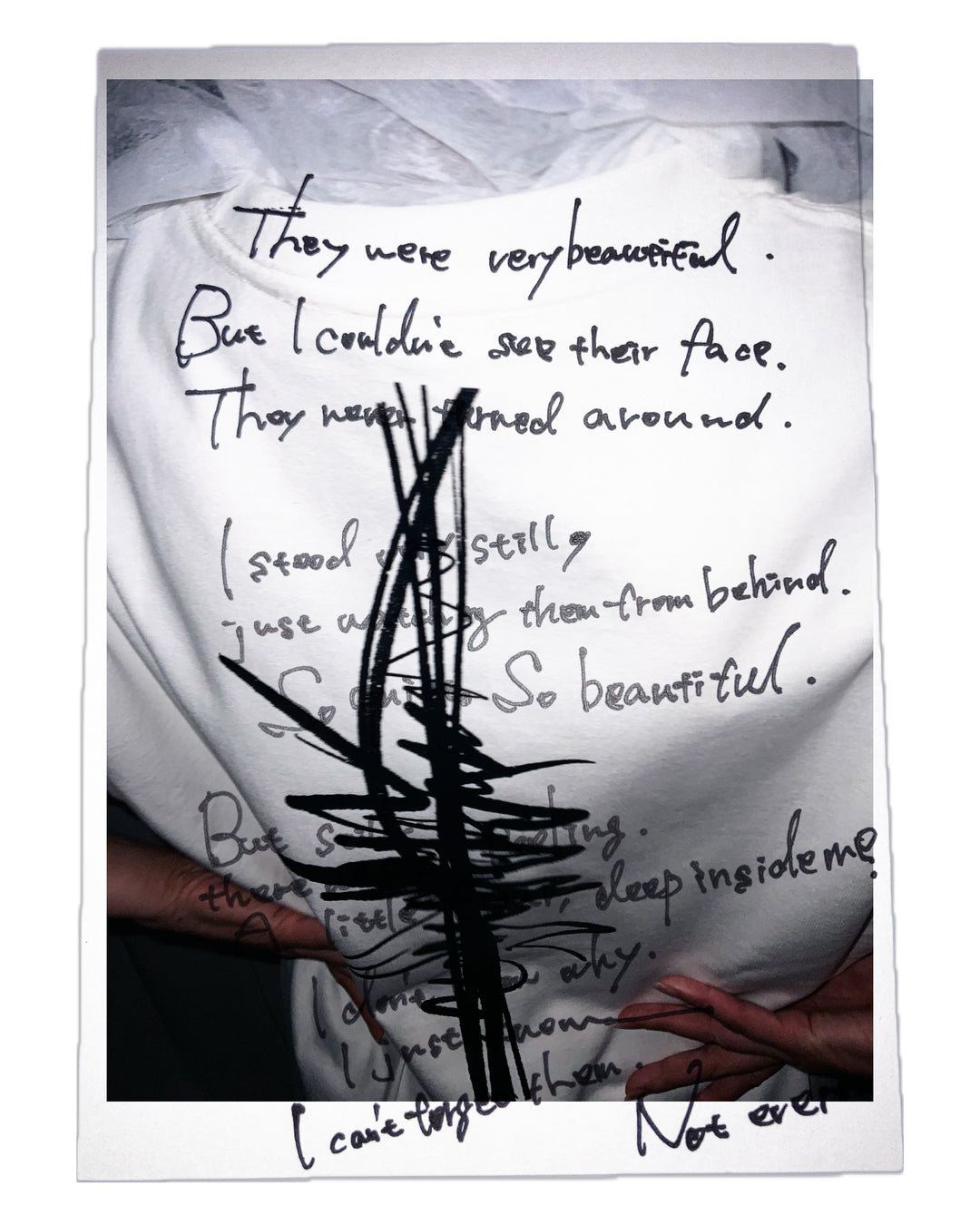 SPINE LONG TEE MATERIAL TYPE:B (WH×BK)