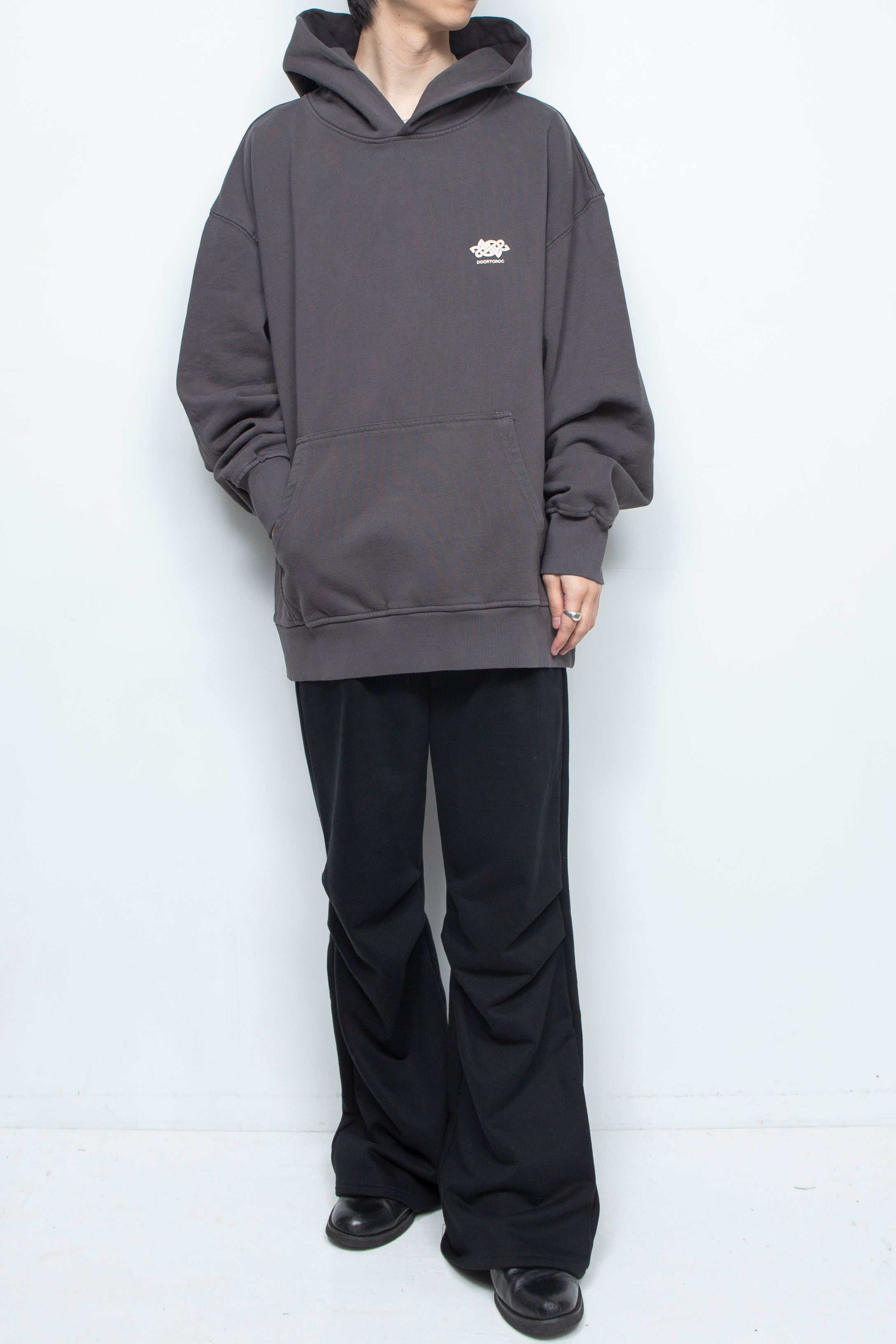 【EMIS】 FLARE SWEAT PANTS /追跡付 3-LAYER FLARE SWEAT PANTS BLACK / DOORTOROC(ドアトロク