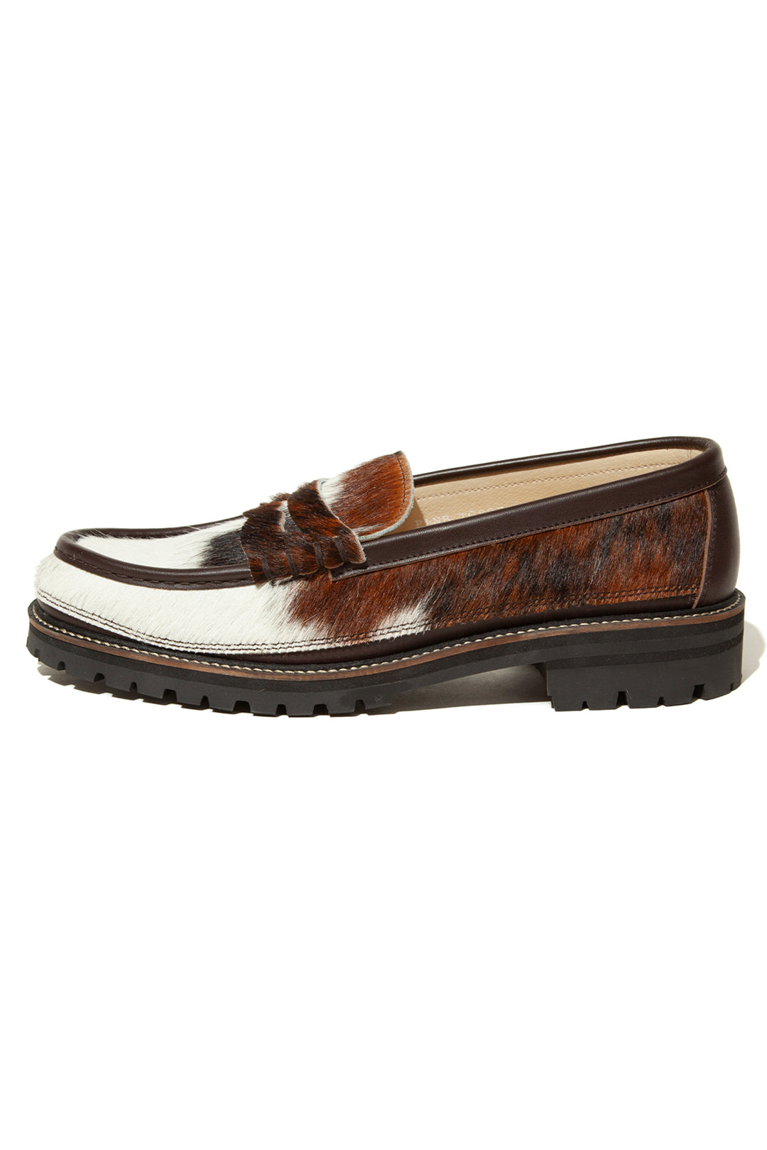 ”SKOOL" Type.4 Natural Hair Calf Leather Loafers by HARUTA