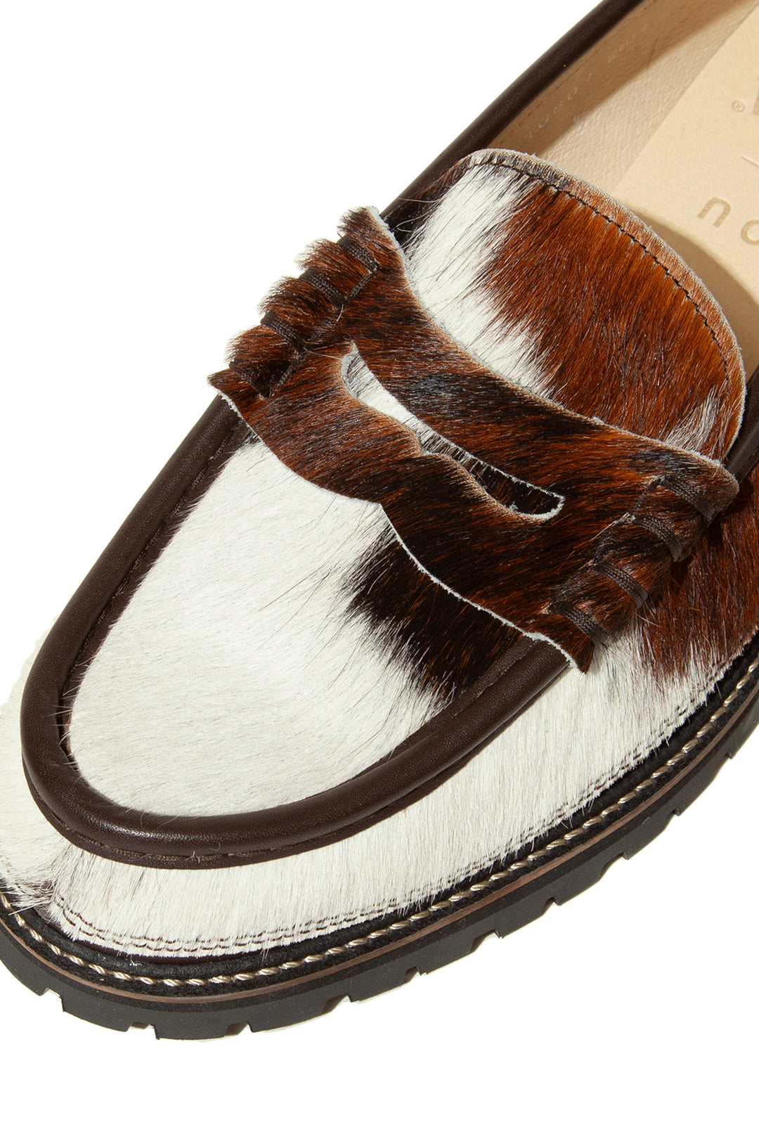”SKOOL" Type.4 Natural Hair Calf Leather Loafers by HARUTA