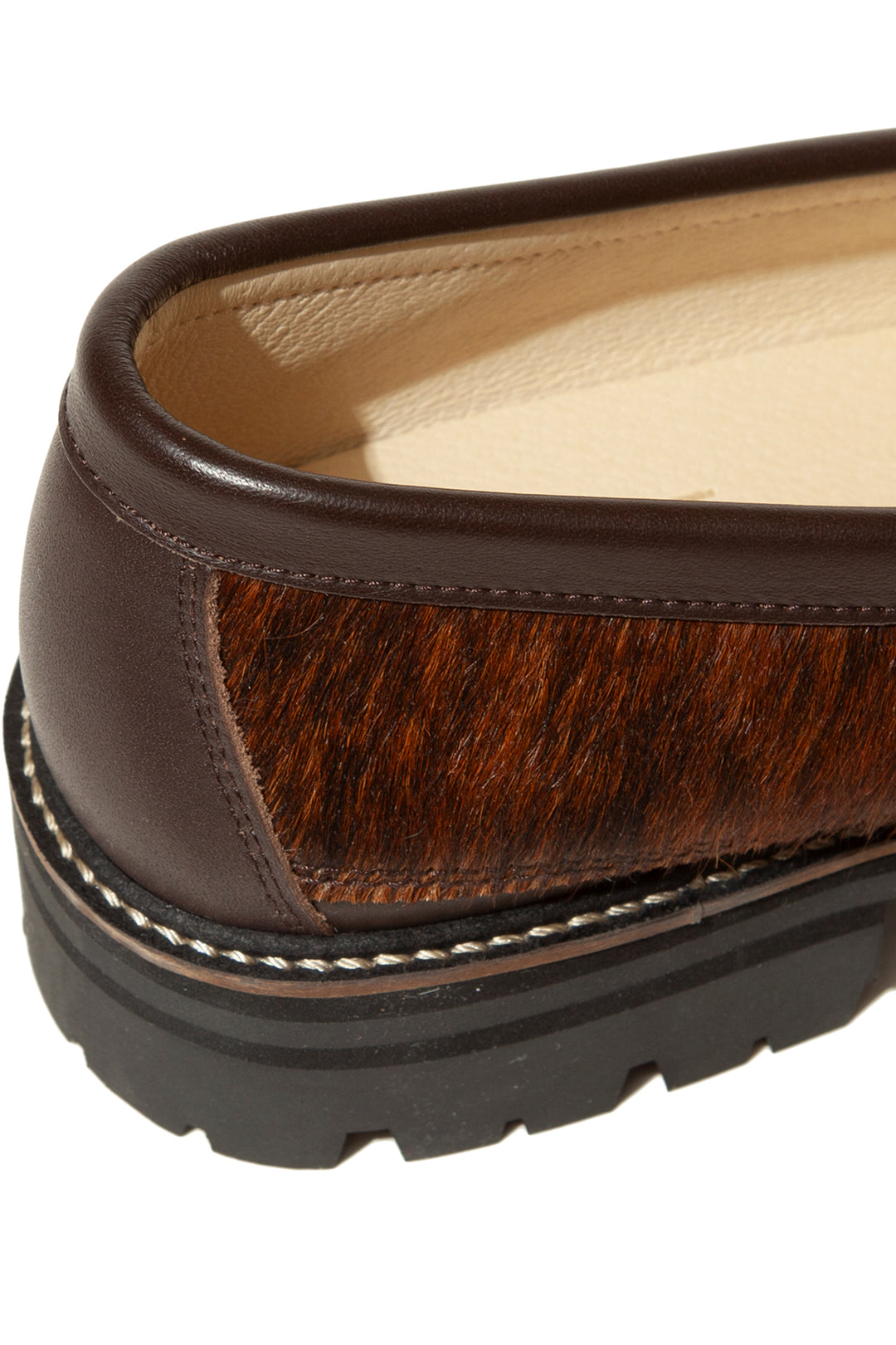 ”SKOOL" Type.4 Natural Hair Calf Leather Loafers by HARUTA