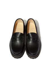 "SKOOL" Embroidered Coin Loafers by HARUTA