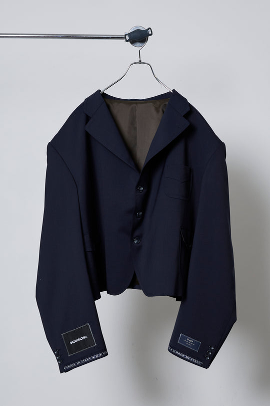 ROUND SILHOUETTE SHORT JACKET LUXE NAVY