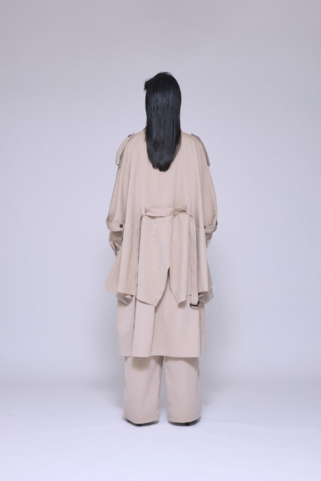 Statement Cropped Trench Beige