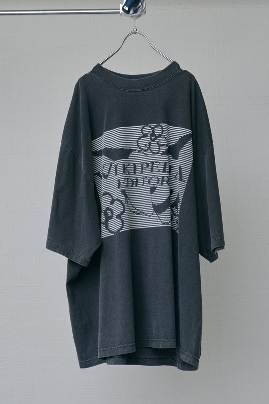 PI-DYED REACTION TWO-TONE TEE / WIKI BLACK