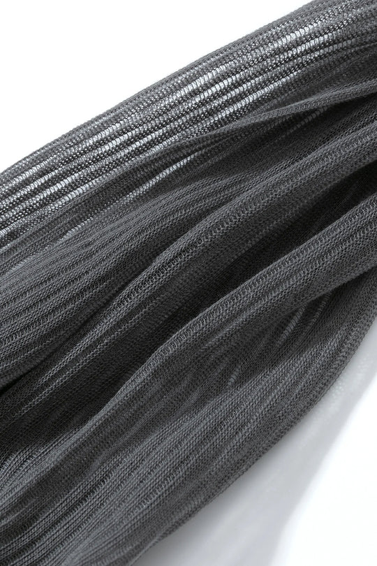 Layered Contrast Calf Socks Gray