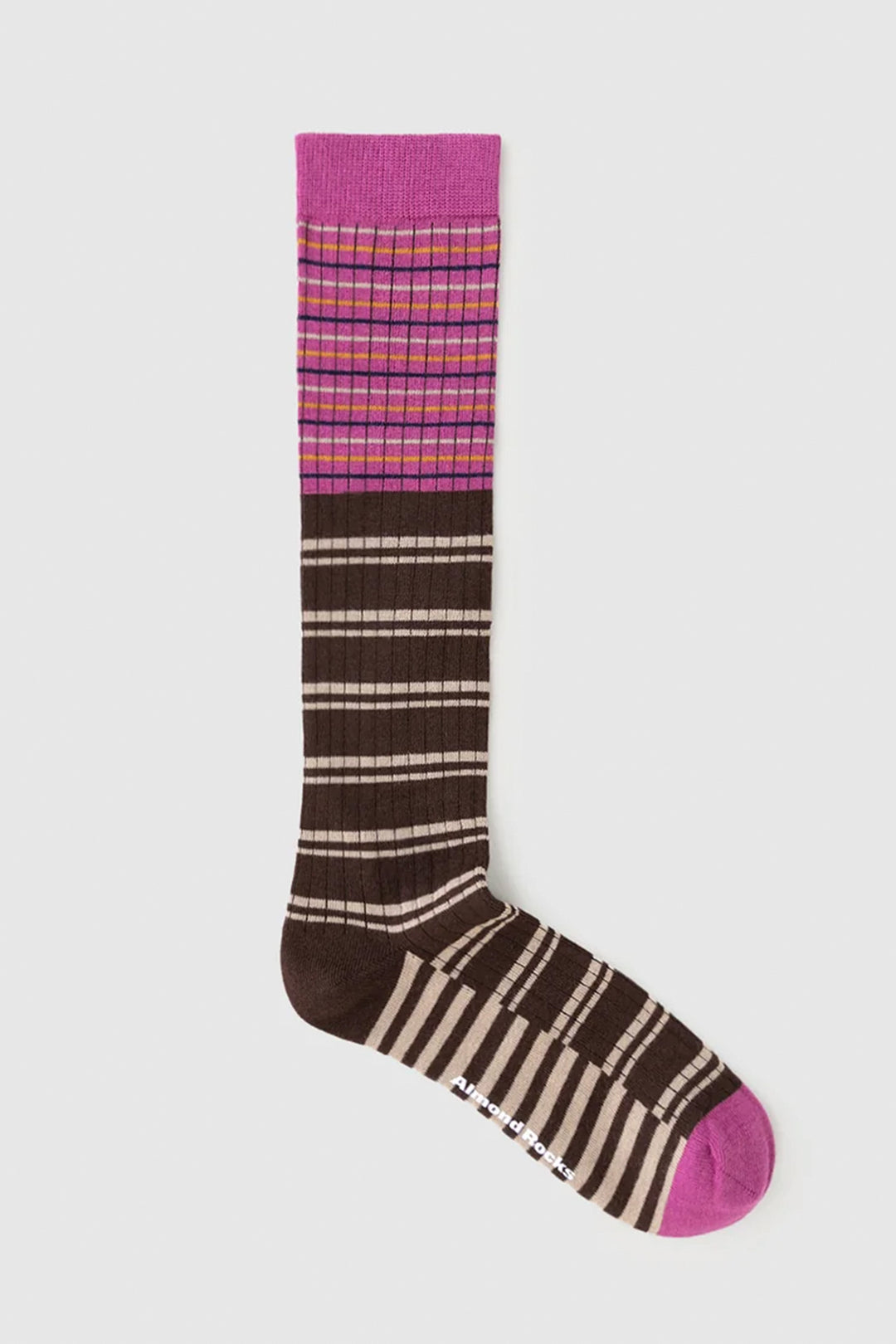 Contrast Stripe Calf Sock Berries