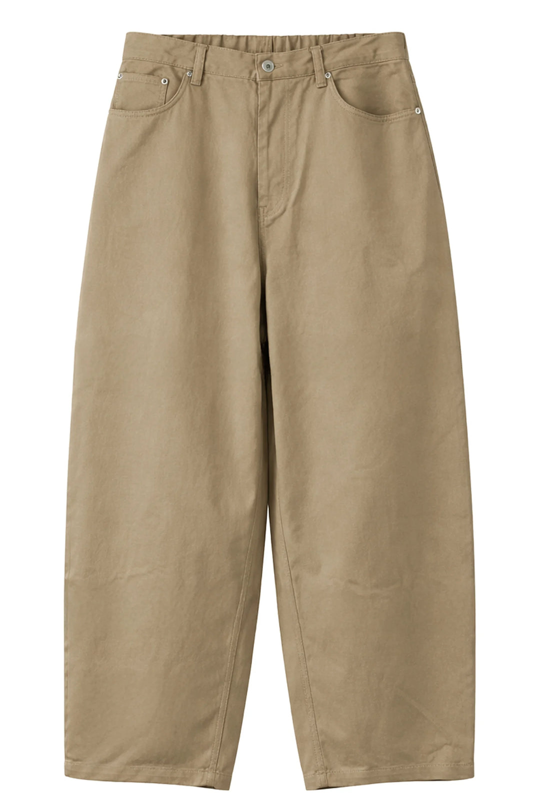 Clear Twill Crescent Wide 5-Pocket Trousers BEIGE