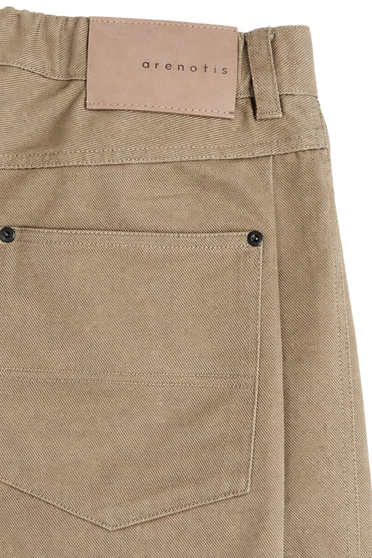 Clear Twill Crescent Wide 5-Pocket Trousers BEIGE