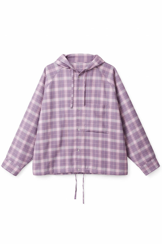 Tech Check Hooded Ventilation Shirt PINK