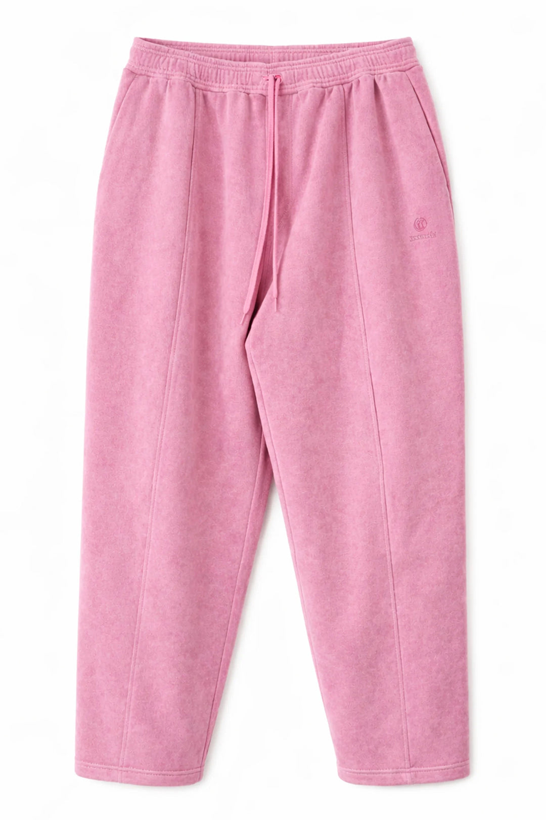 Batik-Dyed Layered Tuck Crescent Sweatpants PINK