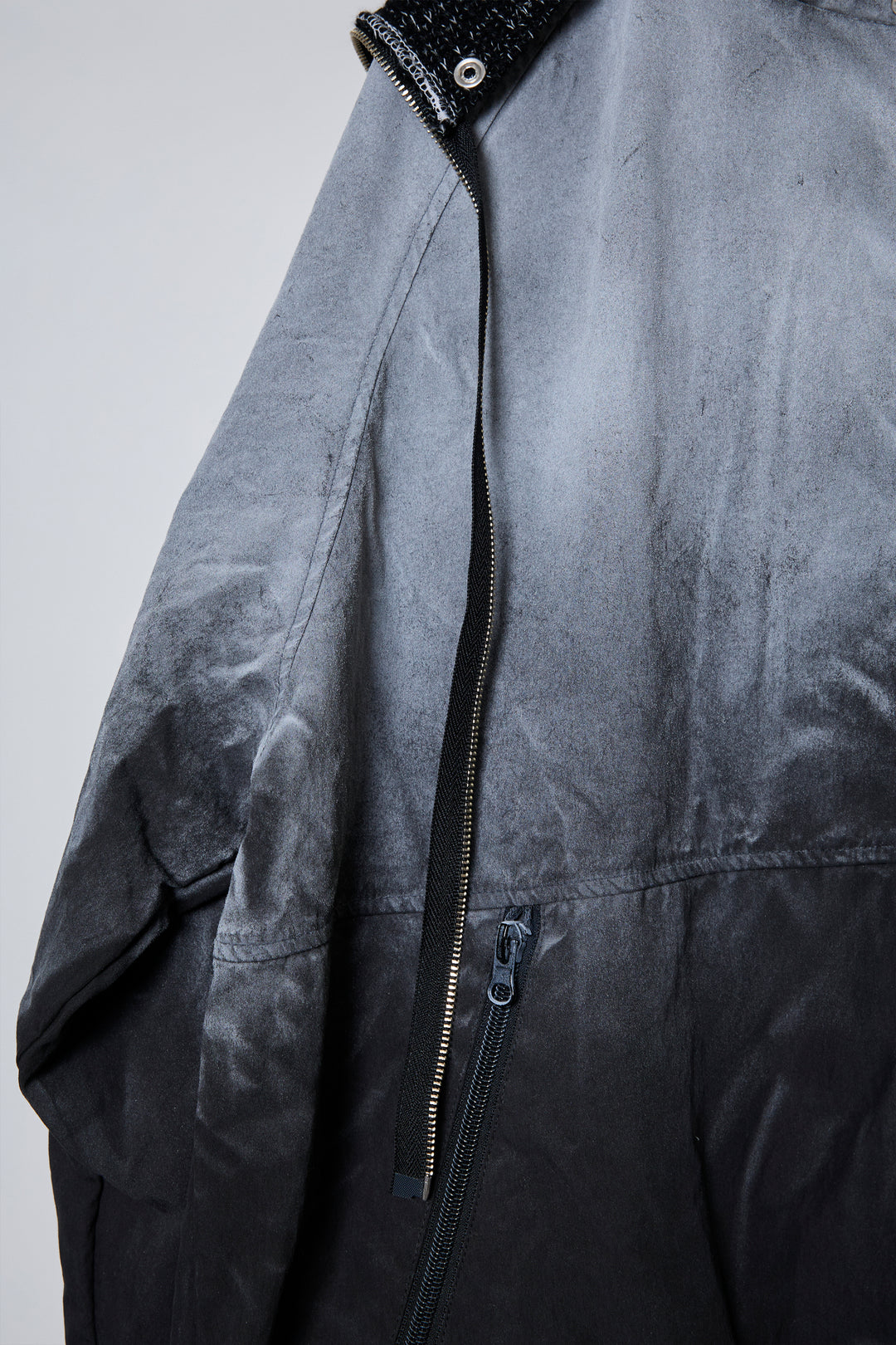 SPRAY PIGMENT-DYED BALACLAVA JACKET BLACK