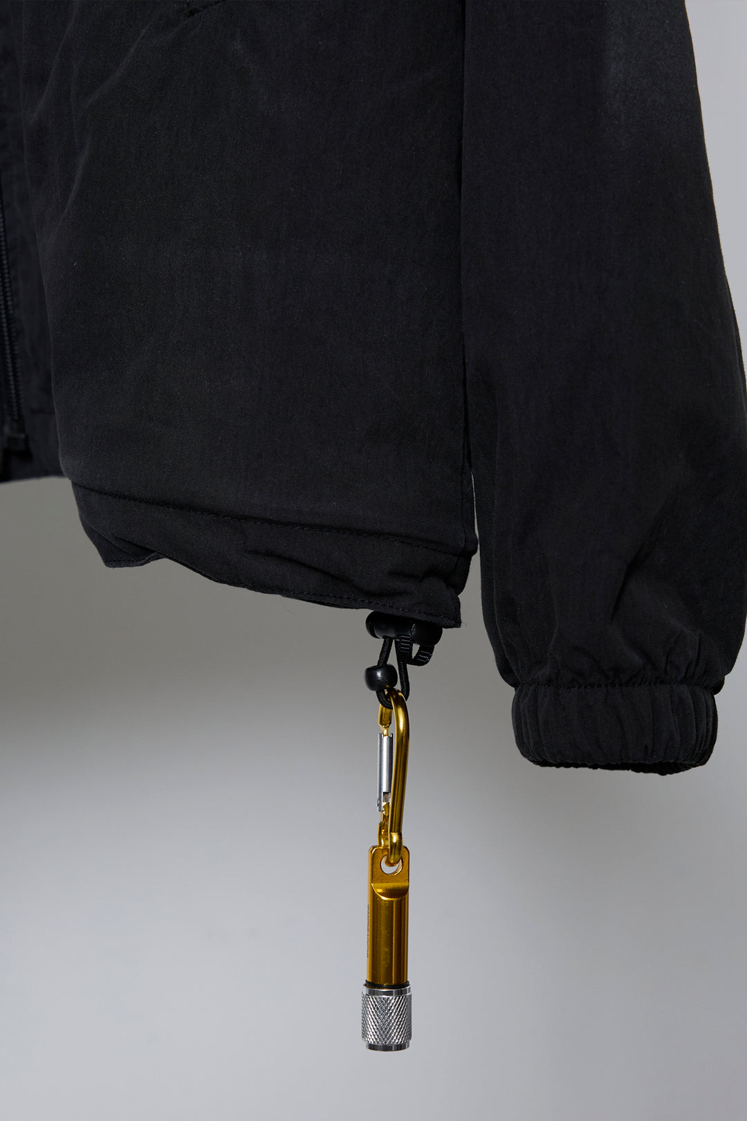 SPRAY PIGMENT-DYED BALACLAVA JACKET BLACK