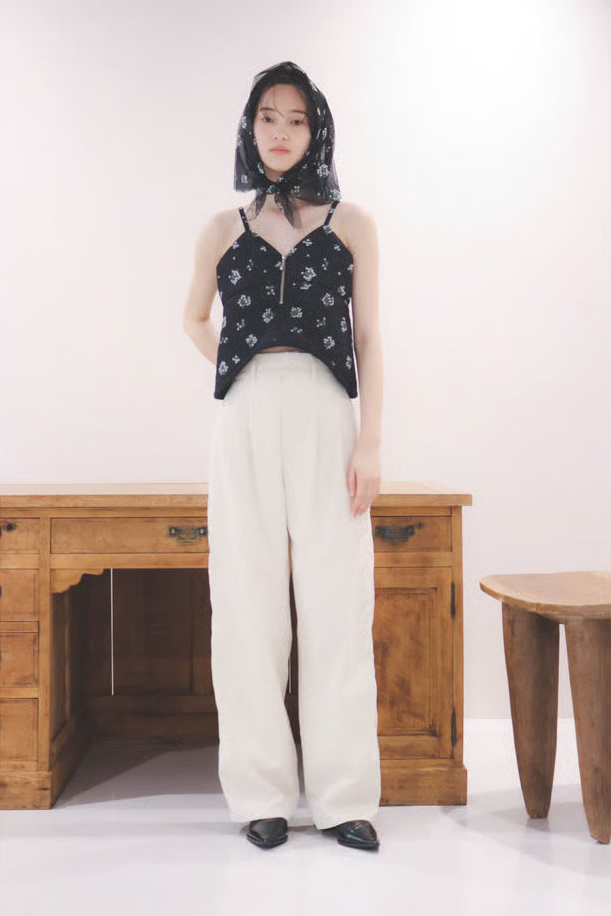 Petal Quilt Bustier Black