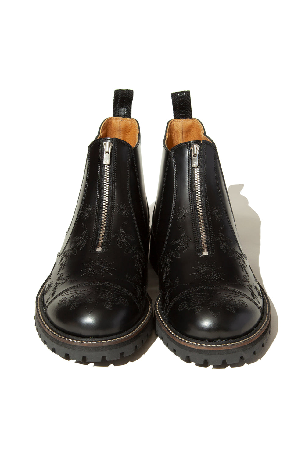 "HUNTER" Embroidered Front-zip Hunting Boots by HARUTA