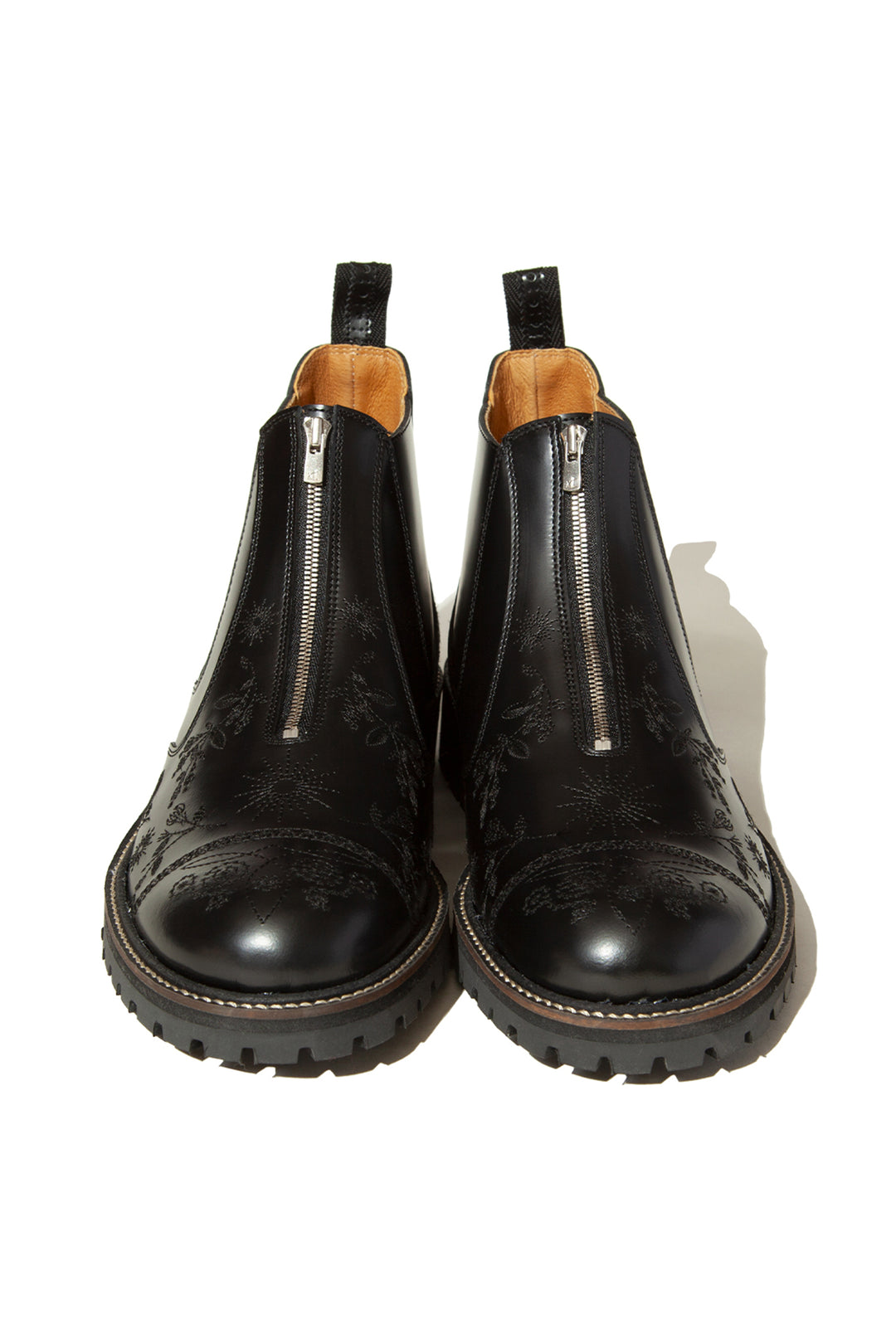 "HUNTER" Embroidered Front-zip Hunting Boots by HARUTA