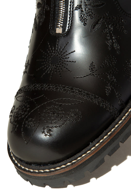 "HUNTER" Embroidered Front-zip Hunting Boots by HARUTA