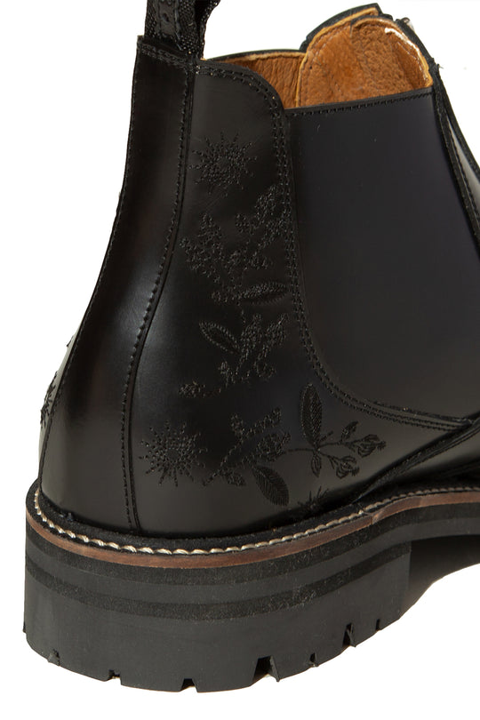 "HUNTER" Embroidered Front-zip Hunting Boots by HARUTA