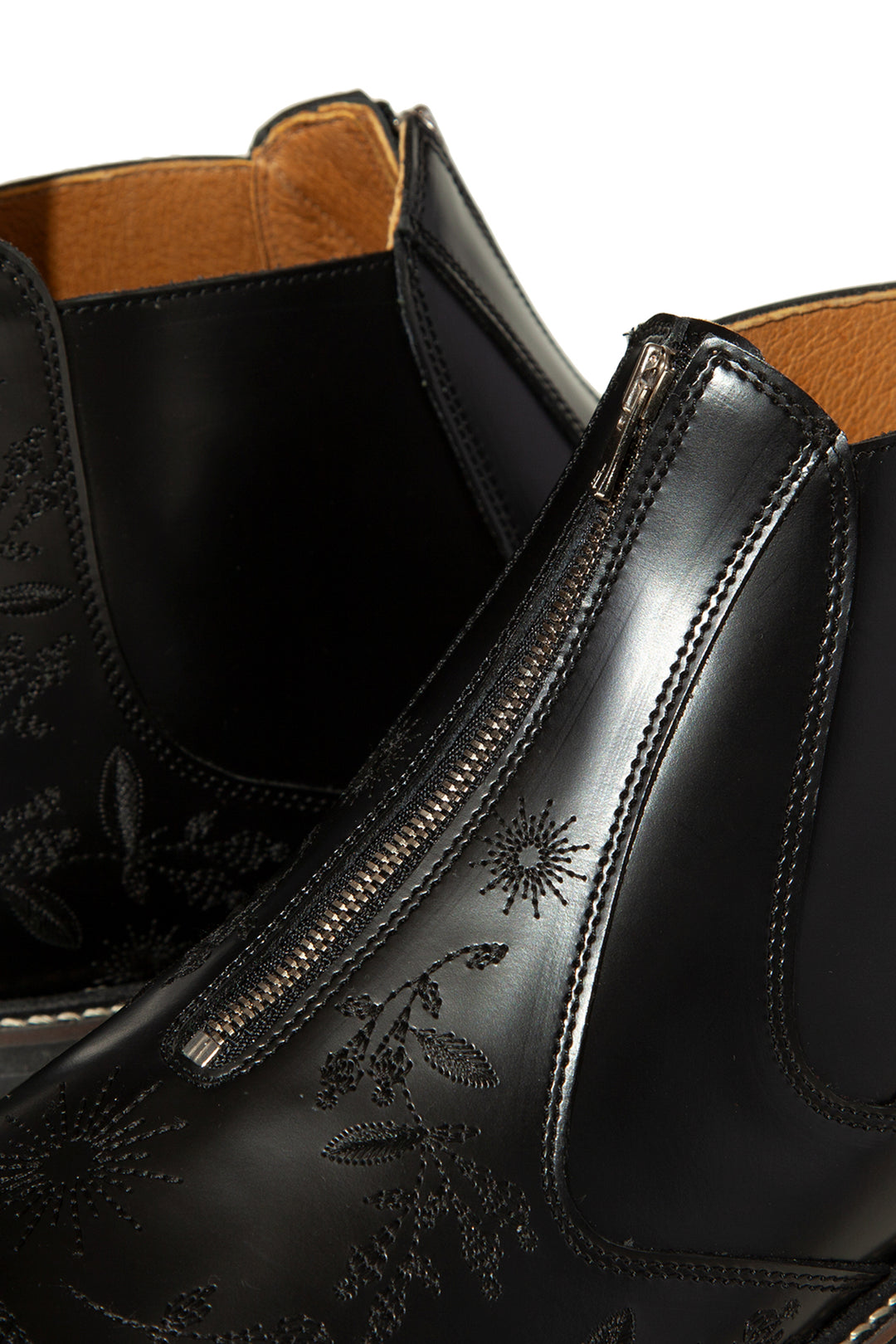 "HUNTER" Embroidered Front-zip Hunting Boots by HARUTA