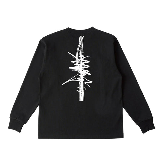 SPINE LONG TEE MATERIAL TYPE:B (BK×WH)