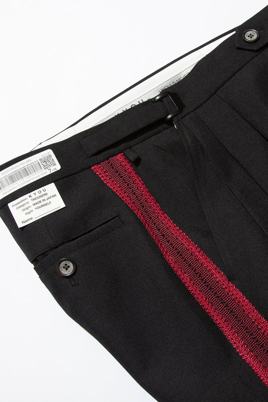"TECATE" Mordern Mariachi Wide Trousers BLACK