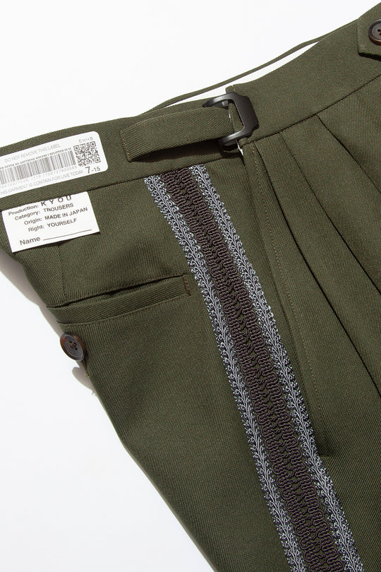"TECATE" Mordern Mariachi Wide Trousers KHAKI