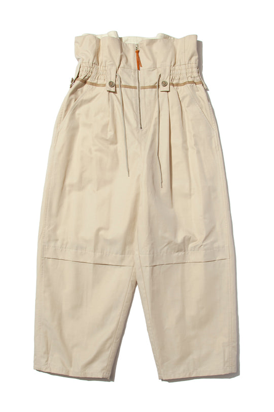 "BIRDLACE" TYPE WFS Modified Front Zip Trousers IVORY