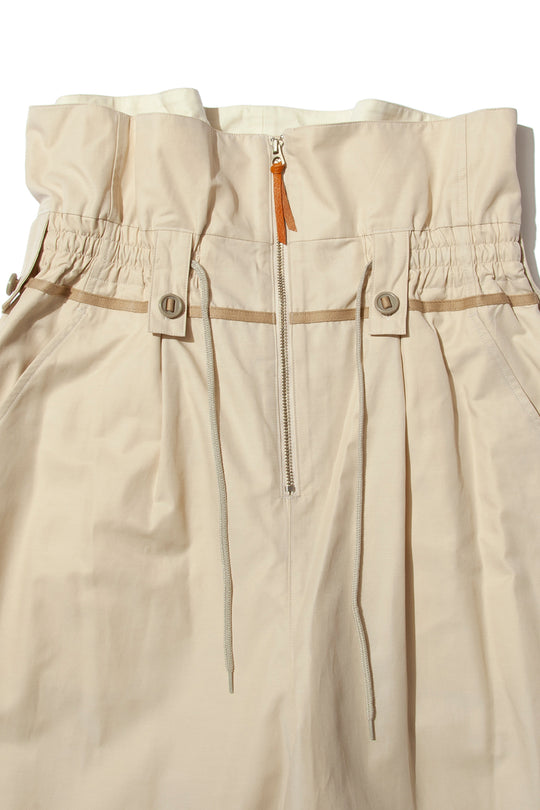 "BIRDLACE" TYPE WFS Modified Front Zip Trousers IVORY