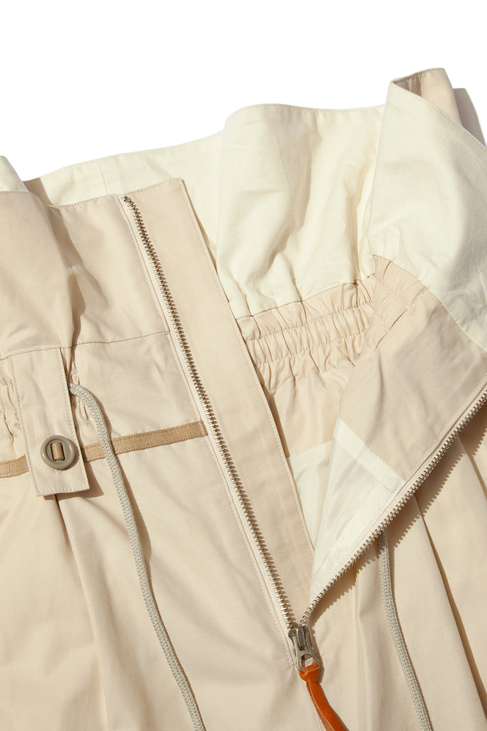 "BIRDLACE" TYPE WFS Modified Front Zip Trousers IVORY