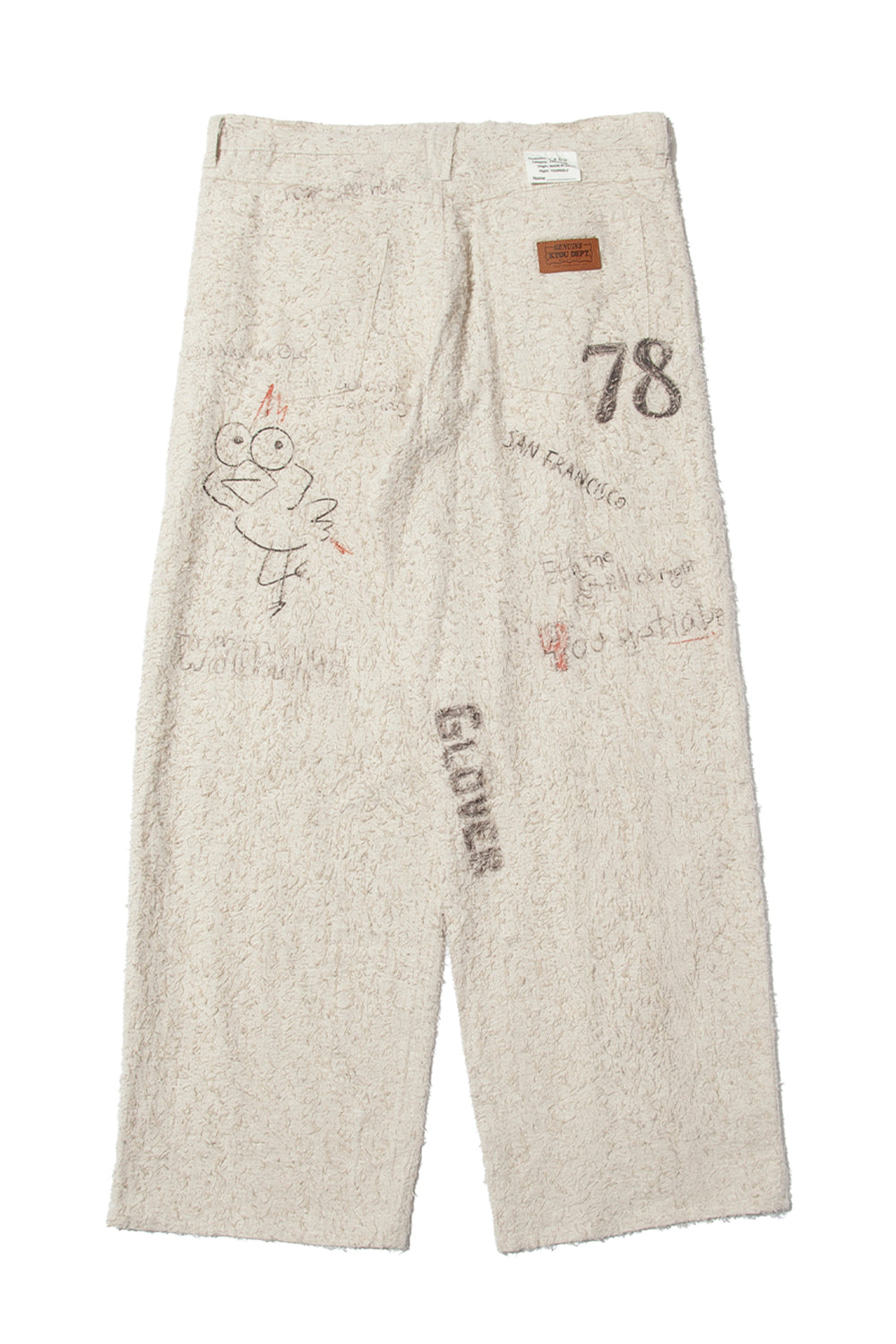 "ALICE" GRAPHIC DOUBLE KNEE WORKPANTS IVORY