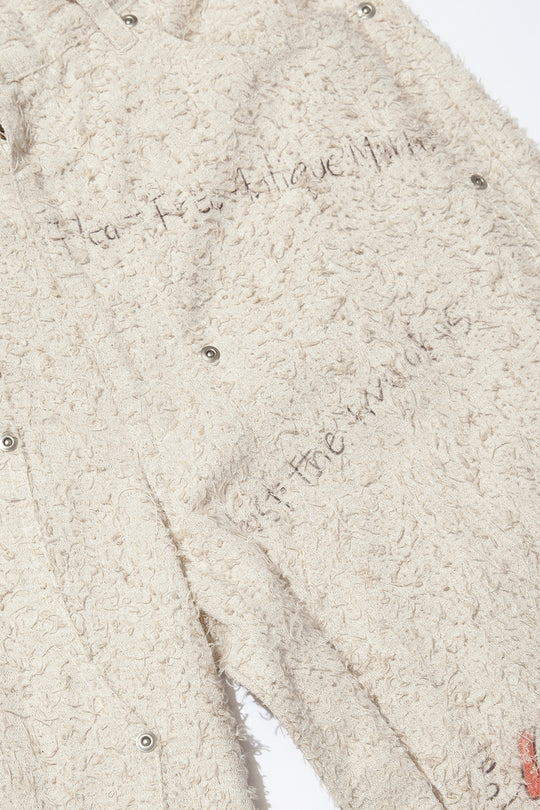 "ALICE" GRAPHIC DOUBLE KNEE WORKPANTS IVORY