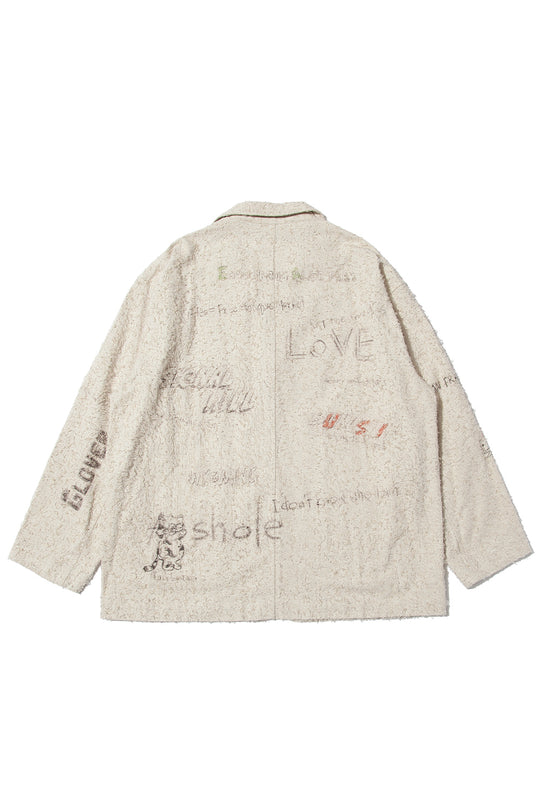 "ALICE" GRAPHIC MEMORIAL JACKET IVORY